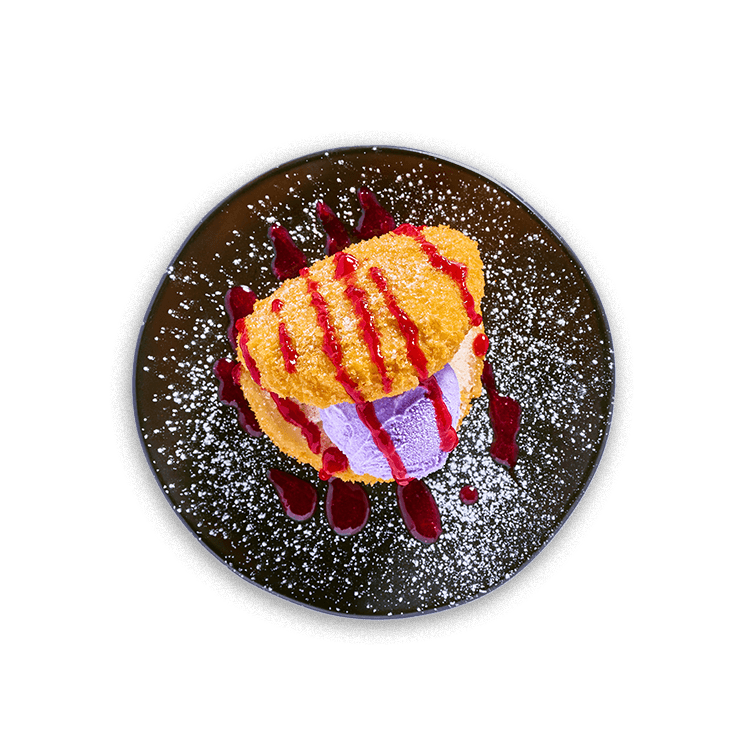 ube + cherry bao nut
