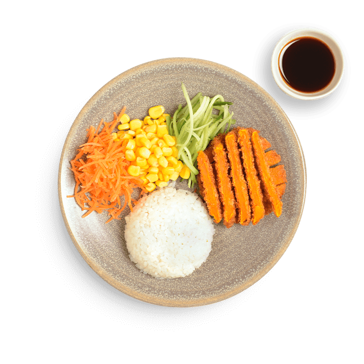 yasai katsu with amai sauce