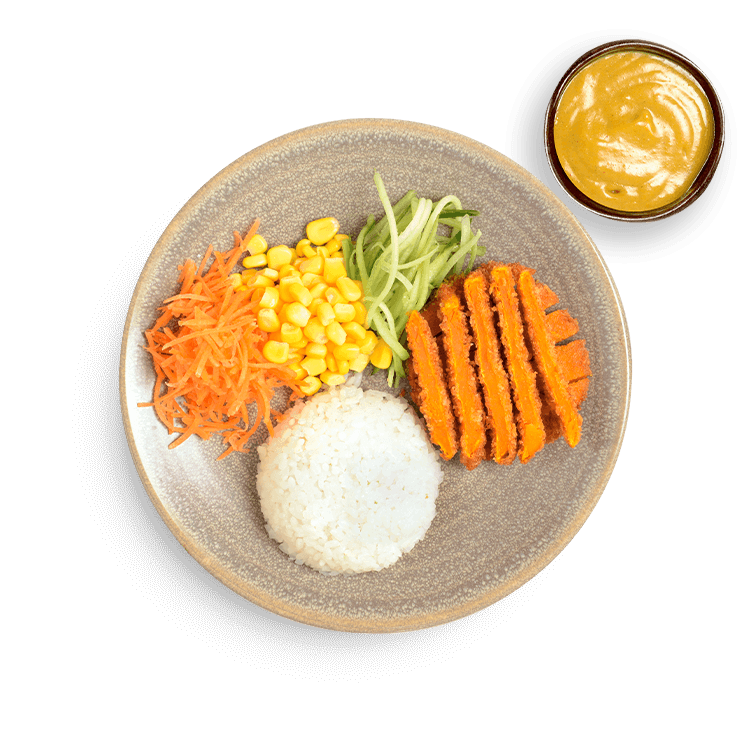yasai katsu with katsu curry sauce